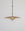 Finish:Antique Brass / Travertine|||Luna 450 Pendant with travertine