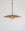 Finish:Antique Brass / Travertine|||Luna 550 Pendant with travertine