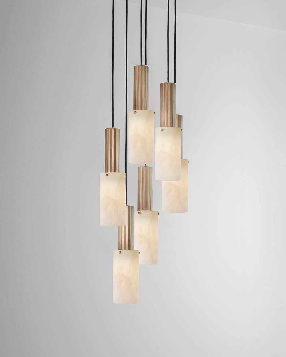 【Archetypal】Flume 80 Pendant Alabaster - 6 Drop Grouping | Lighting by ...