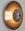Finish:Bronze|||Stone:Red Marble|||Luna 350 Wall Light with red marble